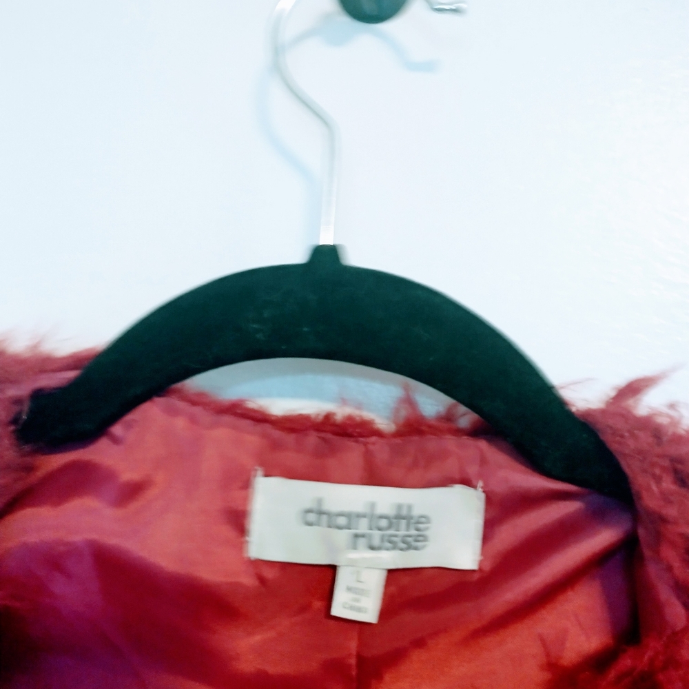 Charlotte Russe NWT fuzzy jacket large - Picture 3 of 5